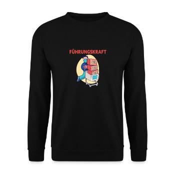 Führungskraft Biertrinker Sauftour Bollerwagen - Unisex Pullover - Schwarz - Vorne - Alina (178cm) & Michal (187cm)