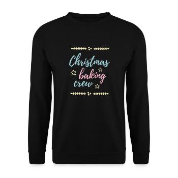 Christmas Baking Crew - the Christmas bakers - Unisex Sweatshirt - black - Front - Alina (178cm) & Michal (187cm)