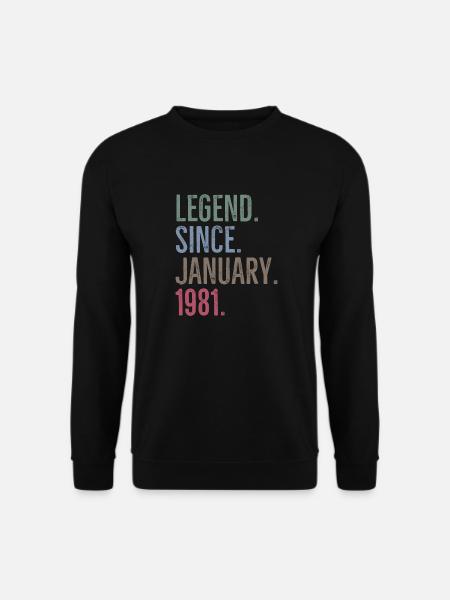 Legend Since January 1981 - Unisex Sweatshirt - black