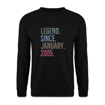 Légende depuis janvier 2005 - Sweat-shirt Unisexe - noir - Devant - Alina (178cm) & Michal (187cm)