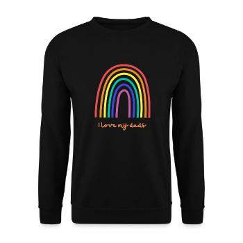 I love my dads - Sweat-shirt Unisexe - noir - Devant - Alina (178cm) & Michal (187cm)