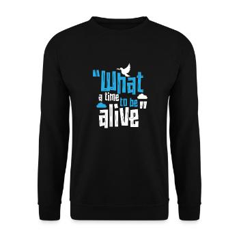 t shirt 01 - Unisex Sweatshirt - black - Front - Alina (178cm) & Michal (187cm)