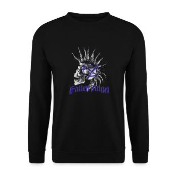 Skull Punk Spikes Inschrift Red Punk Anarchy Ni - Unisex Pullover - Schwarz - Vorne - Alina (178cm) & Michal (187cm)