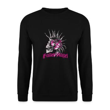 Skull Punk Spikes Inscription Red Punk Anarchy Ró - Unisex Sweatshirt - black - Front - Alina (178cm) & Michal (187cm)