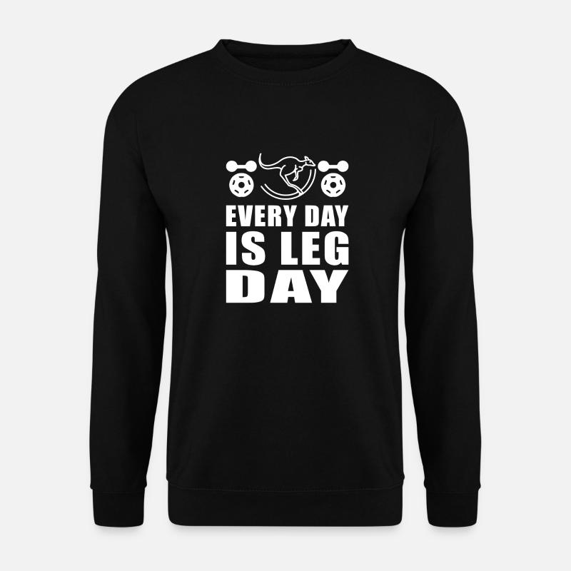 Känguru every Day is a Leg Day Kangaroo - Unisex Sweatshirt - black