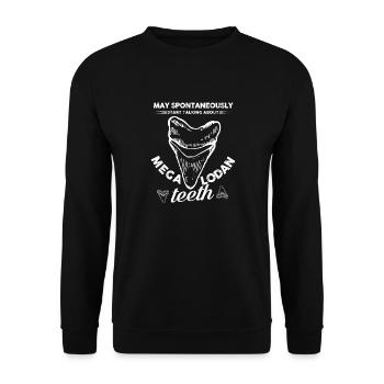start talking about Megalodon Motiveth Design - Unisex Sweatshirt - black - Front - Alina (178cm) & Michal (187cm)