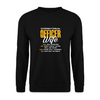 correctional officer wife Design for a police - Unisex Sweatshirt - black - Front - Alina (178cm) & Michal (187cm)