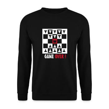 game over - Unisex Sweatshirt - black - Front - Alina (178cm) & Michal (187cm)