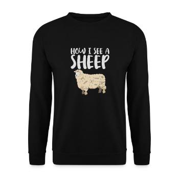 C’est ainsi que je vois le fil et le crochet d’un - Sweat-shirt Unisexe - noir - Devant - Alina (178cm) & Michal (187cm)