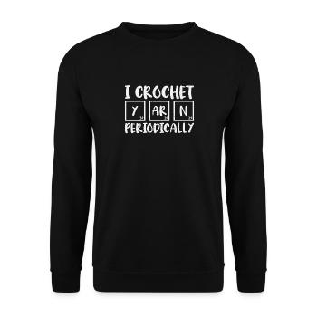 Je crochete fil régulièrement proverbe drôle pour - Sweat-shirt Unisexe - noir - Devant - Alina (178cm) & Michal (187cm)