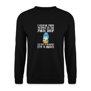 Nain tricoté cool avec un fil de Noël amusant pour - Sweat-shirt Unisexe - noir - Devant - Alina (178cm) & Michal (187cm)