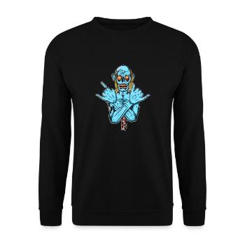 zombie - halloween - Sweat-shirt Unisexe - noir - Devant - Alina (178cm) & Michal (187cm)
