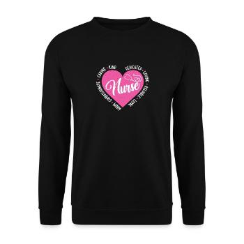 Nurse Facts Heart Hematologist - Unisex Sweatshirt - black - Front - Alina (178cm) & Michal (187cm)