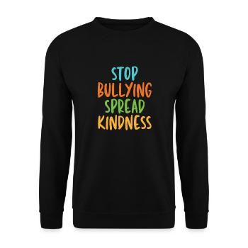 Stop Mobbing & Spread - Stomp Mobbing - Unisex Pullover - Schwarz - Vorne - Alina (178cm) & Michal (187cm)