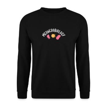 Meowcrobiology Microbiology Microbiologist Biology - Unisex Sweatshirt - black - Front - Alina (178cm) & Michal (187cm)