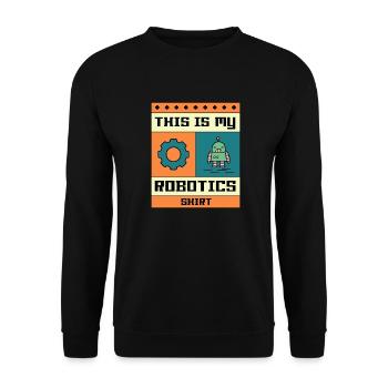 Robotics Engineer Mechanics Electro Student - Unisex Sweatshirt - black - Front - Alina (178cm) & Michal (187cm)