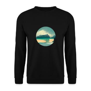 Nature in a circle Wonderful views - Unisex Sweatshirt - black - Front - Alina (178cm) & Michal (187cm)
