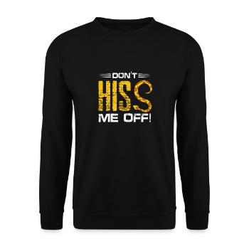 dont hiss me off Design for a snake lover - Unisex Pullover - Schwarz - Vorne - Alina (178cm) & Michal (187cm)