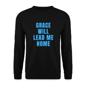 Grace Will Lead You Home - Christian - Unisex Sweatshirt - black - Front - Alina (178cm) & Michal (187cm)