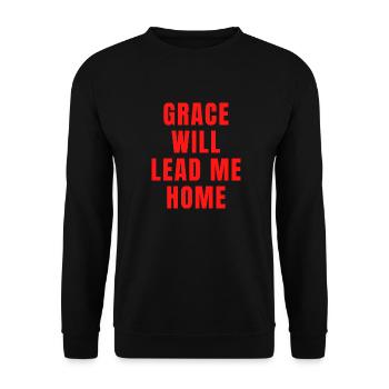Grace Will Lead You Home - Christian Quotes - Unisex Sweatshirt - black - Front - Alina (178cm) & Michal (187cm)