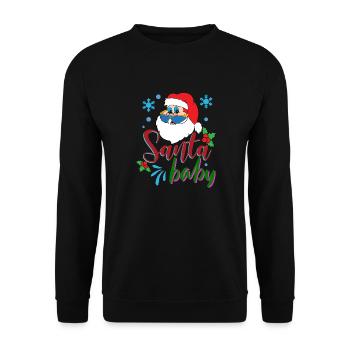 Santa Baby - Unisex Pullover - Schwarz - Vorne - Alina (178cm) & Michal (187cm)