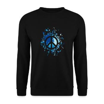 Éclaboussure de couleur de symbole de paix - Sweat-shirt Unisexe - noir - Devant - Alina (178cm) & Michal (187cm)