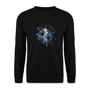 Duck Footprint Color Splash - Unisex Sweatshirt - black - Front - Alina (178cm) & Michal (187cm)