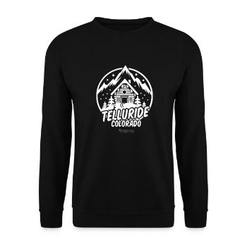 Telluride Colorado Skigebiet - Unisex Pullover - Schwarz - Vorne - Alina (178cm) & Michal (187cm)