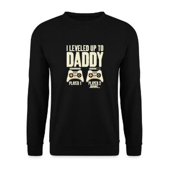 Je suis passé à Daddy Cool Art à bientôt - Sweat-shirt Unisexe - noir - Devant - Alina (178cm) & Michal (187cm)