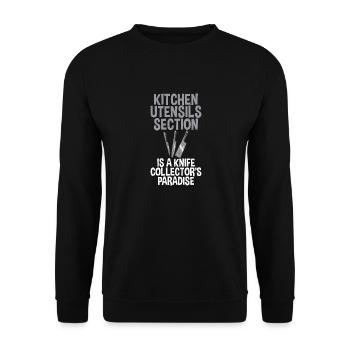 The paradise of collector Knives, the - Unisex Sweatshirt - black - Front - Alina (178cm) & Michal (187cm)