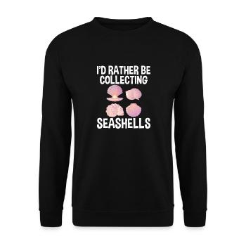Collecter des coquillages Collecteur de coquillages - Sweat-shirt Unisexe - noir - Devant - Alina (178cm) & Michal (187cm)
