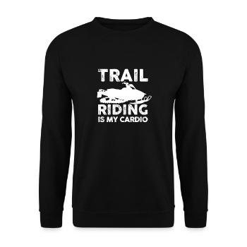 Snowcat Driver Snowy Mountain Roads Rider Winter - Unisex Pullover - Schwarz - Vorne - Alina (178cm) & Michal (187cm)
