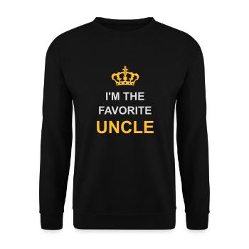 at The Favorite Uncle - Unisex Sweatshirt - black - Front - Alina (178cm) & Michal (187cm)