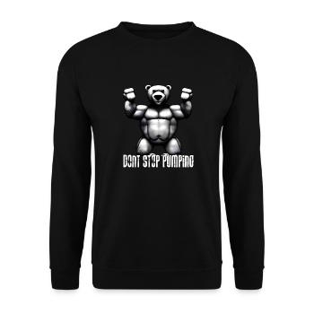 Don´t stop pumping - Unisex Pullover - Schwarz - Vorne - Alina (178cm) & Michal (187cm)