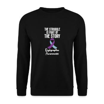 Le combat fait partie de l’histoire Cool Dysgraphia - Sweat-shirt Unisexe - noir - Devant - Alina (178cm) & Michal (187cm)