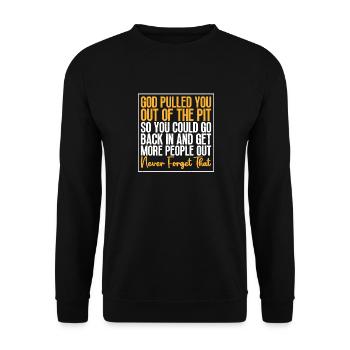 Drug addiction awareness, to - Unisex Sweatshirt - black - Front - Alina (178cm) & Michal (187cm)