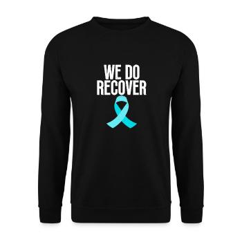 Ruban bleu-vert pour la sensibilisation à la toxicomanie - Sweat-shirt Unisexe - noir - Devant - Alina (178cm) & Michal (187cm)