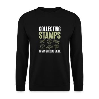 Timbres de collection Timbre de compétence spéciale - Sweat-shirt Unisexe - noir - Devant - Alina (178cm) & Michal (187cm)