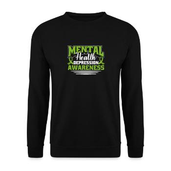 Joli art du cœur pour la dépression conscience de la - Sweat-shirt Unisexe - noir - Devant - Alina (178cm) & Michal (187cm)