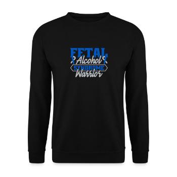 Fetal alcohol syndrome warrior in grey and blue - Unisex Sweatshirt - black - Front - Alina (178cm) & Michal (187cm)