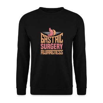 Lustige Kunst Für Magenchirurgie-bewusstsein Vsg - Unisex Pullover - Schwarz - Vorne - Alina (178cm) & Michal (187cm)