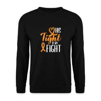 His Fight Is Our Fight Pws Awareness Prader - Unisex Sweatshirt - black - Front - Alina (178cm) & Michal (187cm)