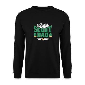 Scout Dad like a regular dad, except much cooler ones - Unisex Sweatshirt - black - Front - Alina (178cm) & Michal (187cm)