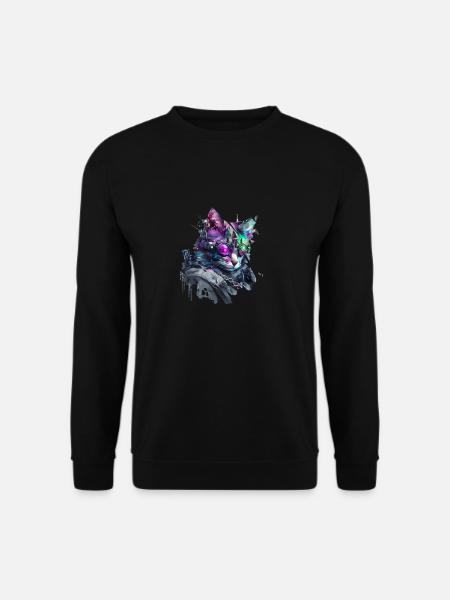 Modern Cat - Unisex Sweatshirt - black