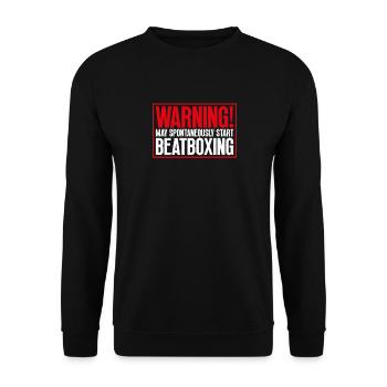 Start Beatboxing Beatbox Lover Beatboxer - Unisex Sweatshirt - black - Front - Alina (178cm) & Michal (187cm)