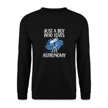 Juste un garçon, la citation d’astronomie pour - Sweat-shirt Unisexe - noir - Devant - Alina (178cm) & Michal (187cm)