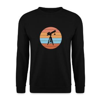 All Planet Teleskop Für Sonnensystem Im - Unisex Pullover - Schwarz - Vorne - Alina (178cm) & Michal (187cm)
