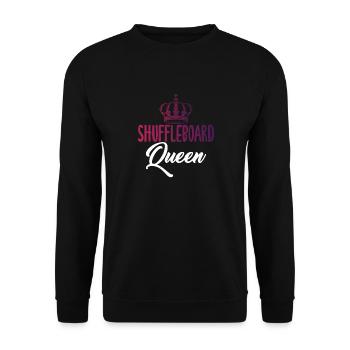 Shuffleboard Queen-Text avec Pretty Art Of Crown - Sweat-shirt Unisexe - noir - Devant - Alina (178cm) & Michal (187cm)