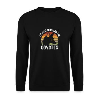 Je suis juste ici pour les coyotes Design pour un coyote - Sweat-shirt Unisexe - noir - Devant - Alina (178cm) & Michal (187cm)
