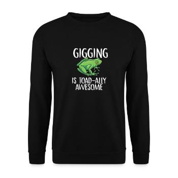 gigging est crapaud allié génial Design pour une grenouille - Sweat-shirt Unisexe - noir - Devant - Alina (178cm) & Michal (187cm)